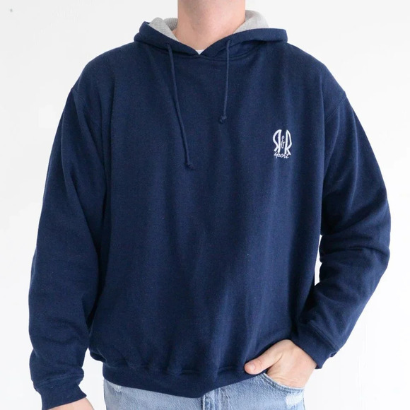 Vintage R&R Sport Navy Hoodie Bunny Hug w/ Waffle Lining Size 46 - Picture 1 of 12
